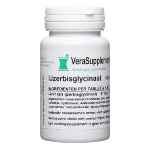 jzerbisglycinaat, 21 mg elementair Fe VeraSupplements