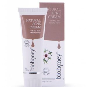 Natural acne cream with MGO 300+ manuka Biohoney